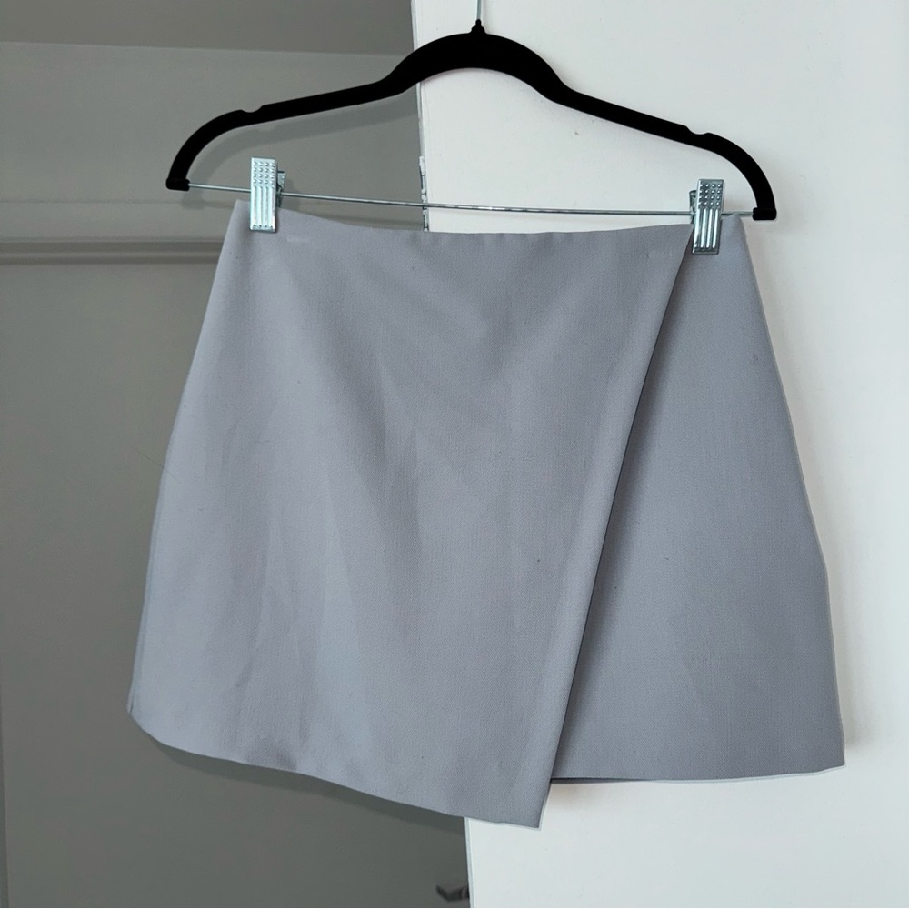 Abercrombie & Fitch Gray Mini Wrap Skort